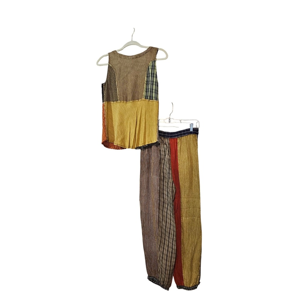 Boho Patchwork Wide-Leg Jumpsuit in Multicolor - Picture 6 of 9